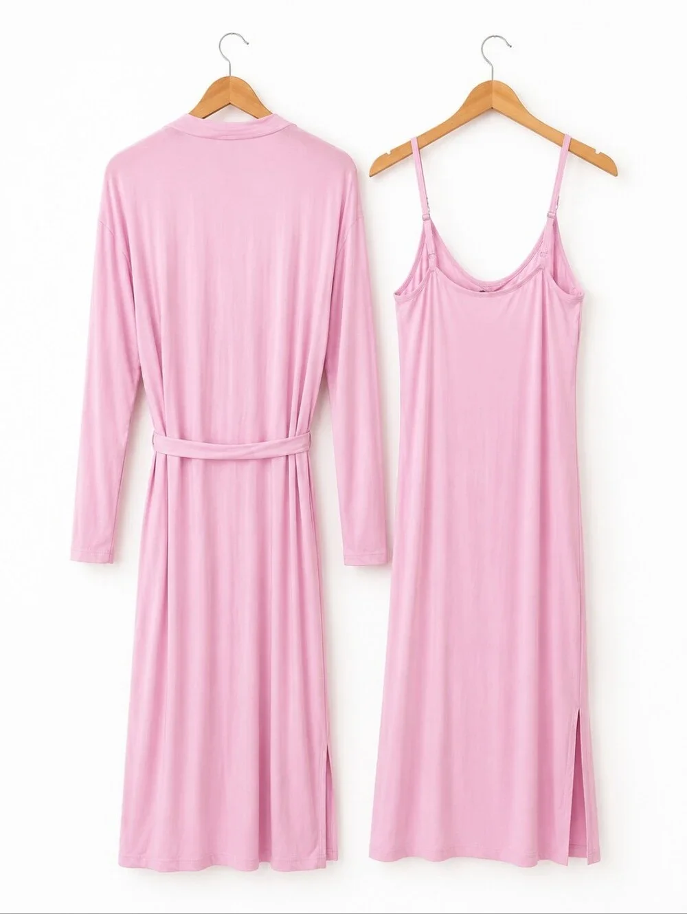 Old Navy Maternity Pink Robe & Nightgown 2-Piece Nursing Sleep Set